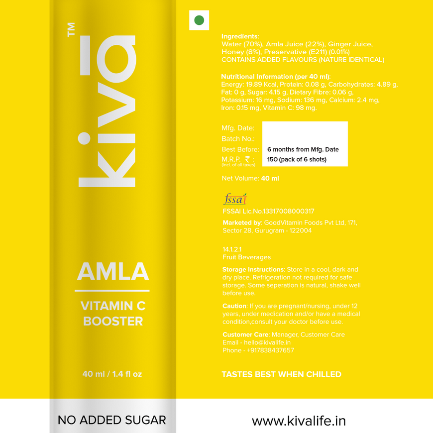 Amla Shots - kivā Ayurveda 2.0