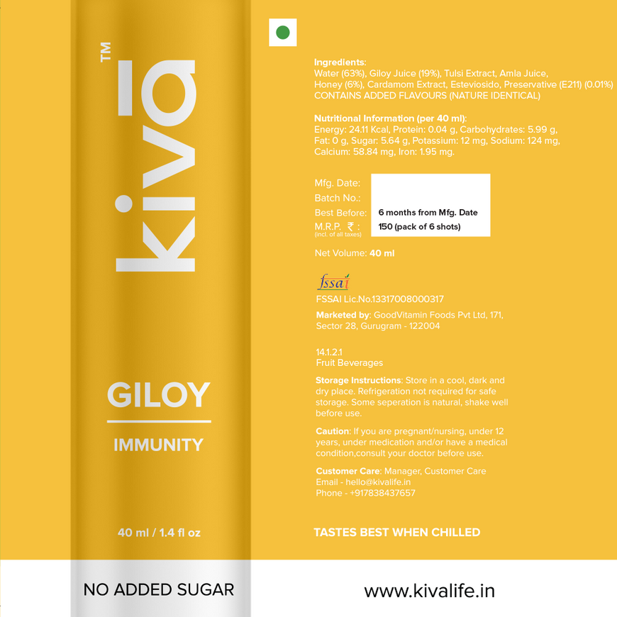 Giloy Shots - kivā Ayurveda 2.0