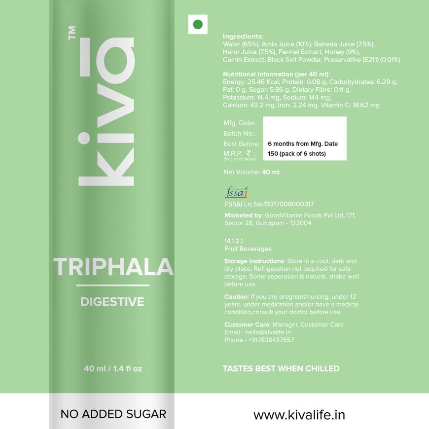 Triphala Shots - kivā Ayurveda 2.0
